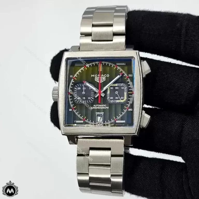 ساعت مردانه تگ هویر موناکو فلزی صفحه سبز Tagheuer Monaco 3083G