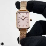 ساعت زنانه دنیل ولینگتون کوادرو صفحه صورتی Daniel Wellington DW884L