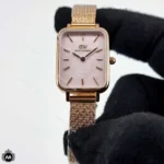 ساعت زنانه دنیل ولینگتون کوادرو صفحه صورتی Daniel Wellington DW884L