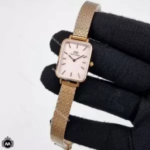 ساعت زنانه دنیل ولینگتون کوادرو صفحه صورتی Daniel Wellington DW884L