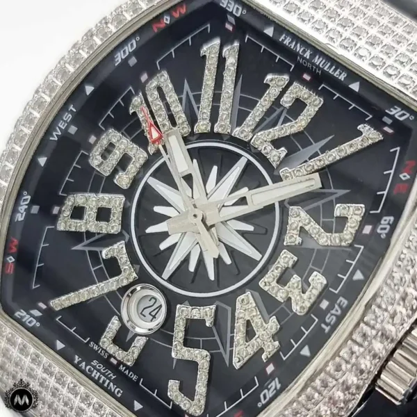 ساعت مردانه فرانک مولر نقره ای فول نگین Franck Muller Yachting V49CH