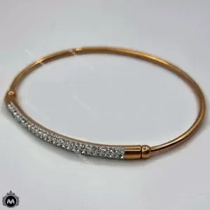 دستبند زنانه رزگلد نگین دار 4211