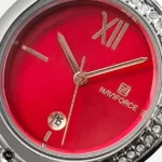 ساعت زنانه نیوی فورس بند چرم قرمز NAVIFORCE NF5007L