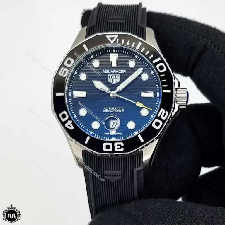 ساعت مردانه تگ هویر بند رابر اتوماتیک Tagheuer Aquaracer TG8207G