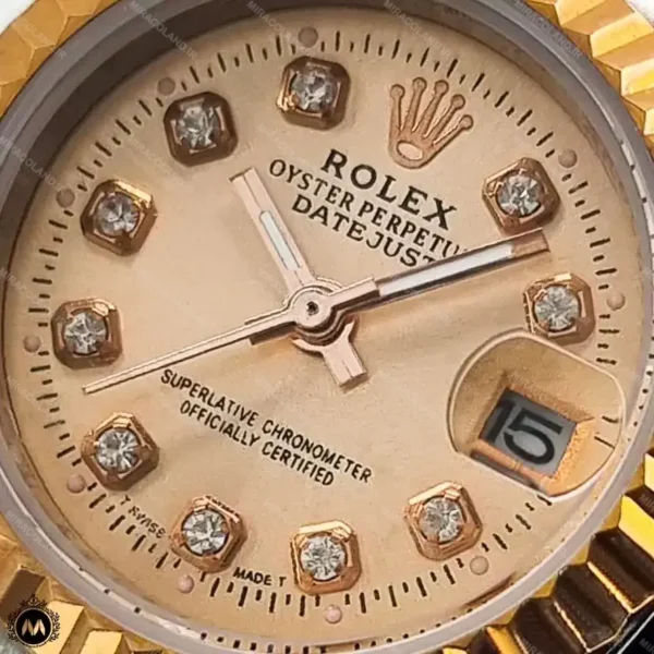 ساعت رولکس دیت جاست رزگلد نقره ای صفحه رزگلد Rolex Datejust RXS4832