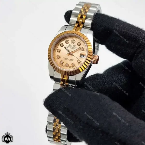 ساعت رولکس دیت جاست رزگلد نقره ای صفحه رزگلد Rolex Datejust RXS4832