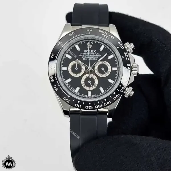 ساعت مردانه رولکس دیتونا بند رابر نقره ای Rolex Daytona 2579