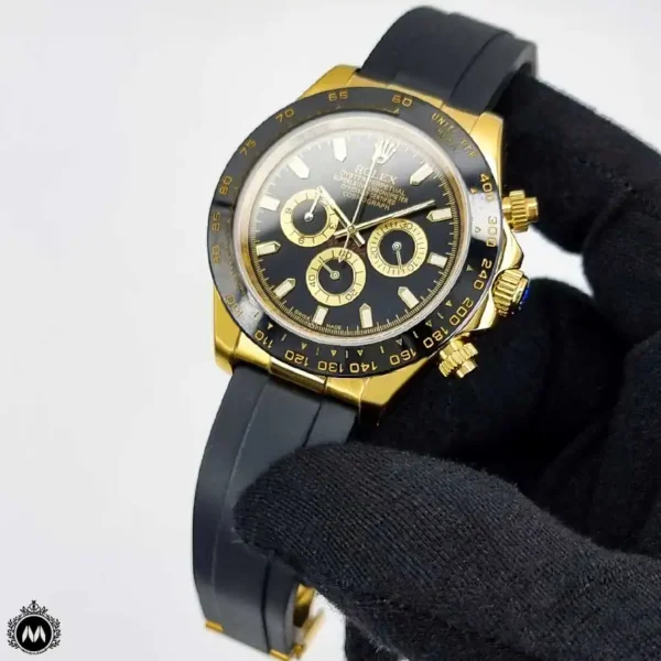 ساعت مردانه رولکس دیتونا بند رابر طلایی Rolex Daytona 2593