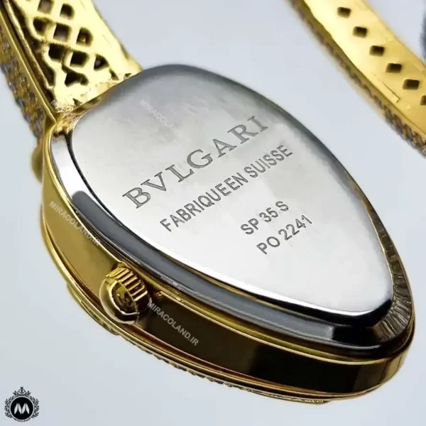 ساعت زنانه بولگاری طلایی سبز Bvlgari Serpenti SP8001L