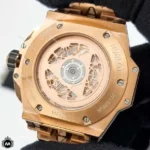 ساعت مردانه هابلوت کهکشانی فول نگین رزگلد Hublot Sang Bleu II 83927