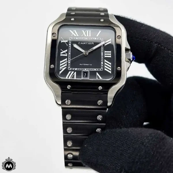 ساعت مردانه کارتیه سانتوس مشکی اتوماتیک Cartier Santos 32429