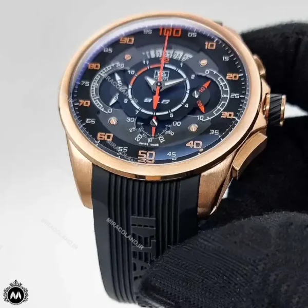 ساعت مردانه تگ هویر مرسدس بنز رزگلد مشکی 9398 Tagheuer Grand Carrera SLS