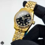 ساعت رولکس دیت جاست طلایی صفحه مشکی Rolex Datejust RXS388