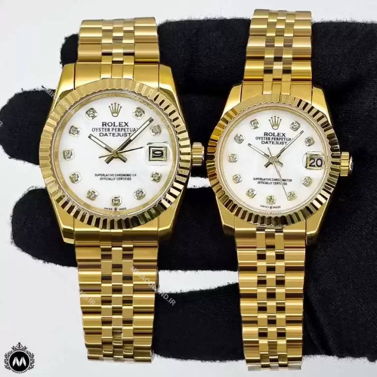 ساعت رولکس دیت جاست طلایی صفحه صدفی Rolex Datejust RXS338