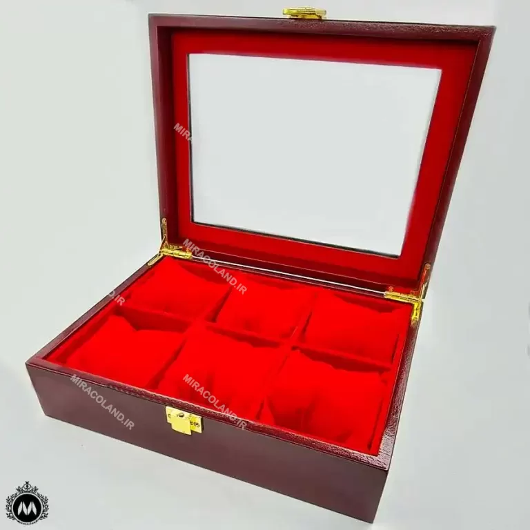 جعبه ساعت طرح چوب 6عددی Watch Box 0319