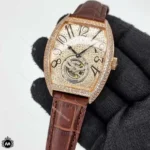 ساعت مردانه فرانک مولر بند چرمی Franck Muller Geneve V2003H