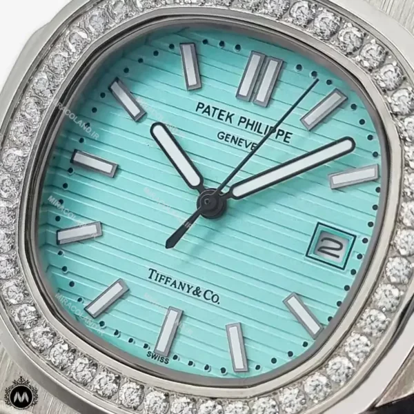 ساعت مردانه پتک فیلیپ تیفانی دور نگین اتوماتیک PATEK PHILIPPE TIFFANY&CO 6711/1A-01