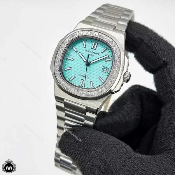 ساعت مردانه پتک فیلیپ تیفانی دور نگین اتوماتیک PATEK PHILIPPE TIFFANY&CO 6711/1A-01