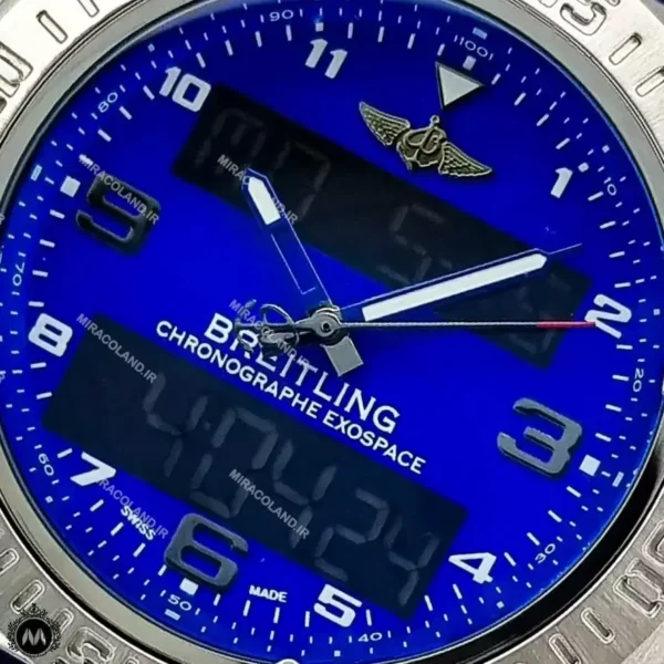 ساعت مردانه برایتلینگ دو زمانه بند چرم Breitling A4013