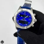 ساعت مردانه برایتلینگ دو زمانه بند چرم Breitling A4013