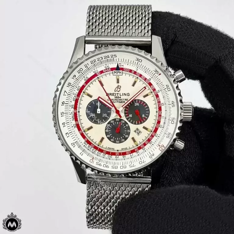 ساعت مردانه برایتلینگ سه موتوره بند حصیری Breitling A2087