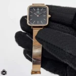 ساعت زنانه دنیل ولینگتون مربعی رزگلد صفحه مشکی Daniel Wellington D639L