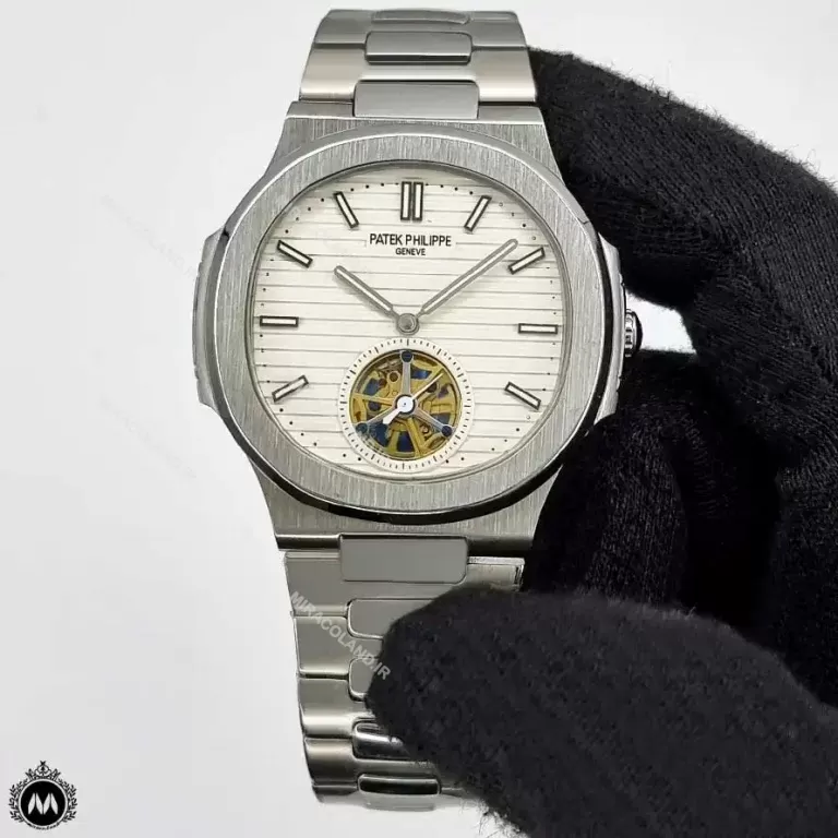 ساعت مردانه پتک فیلیپ ناتیلوس نقره ای اتوماتیک 60620 Patek Philippe Nautilus