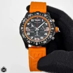 ساعت مردانه برایتلینگ سه موتوره بند رابر نارنجی Breitling A5768