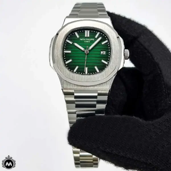 ساعت مچی مردانه پتک فیلیپ ناتیلوس صفحه سبز 90717 Patek Philippe Nautilus