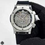 ساعت هوبلو مردانه اسکلتون نقره ای Hublot Big Bang 88963