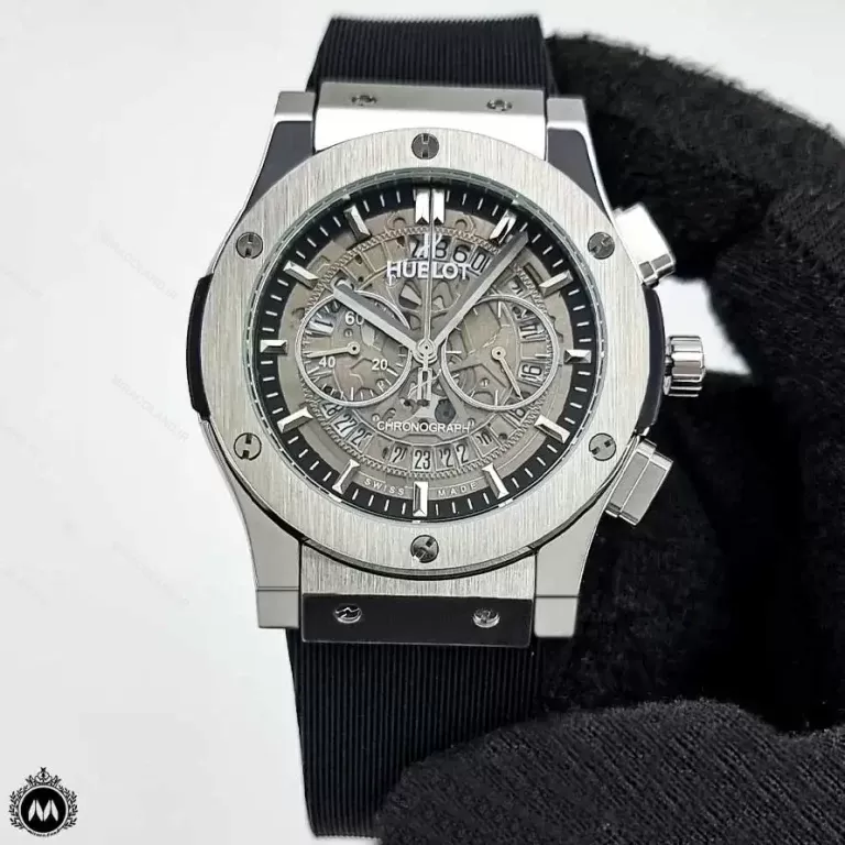 ساعت هوبلو مردانه اسکلتون نقره ای Hublot Big Bang 88963