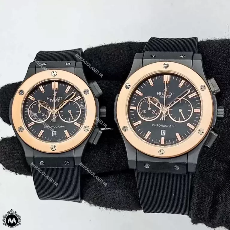 ساعت مردانه زنانه هوبلو مشکی زه رزگلد Hublot Big Bang 76549