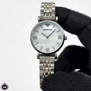 ساعت مچی زنانه امپریو آرمانی نقره ای صفحه صدفی Emporio Armani AR8967