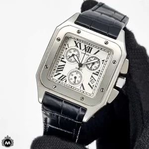 ساعت مچی کارتیر مردانه سانتوس سه موتوره Cartier Santos100