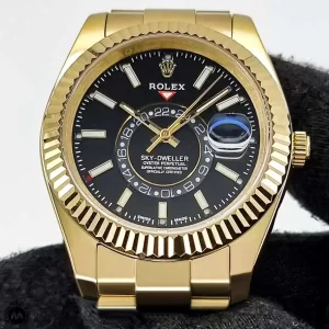 ساعت مچی رولکس اسکای دولر مردانه طلایی 6639 Rolex Sky-Dweller