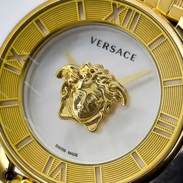 ساعت مچی ورساچه زنانه طلایی صفحه سفید Versace 1146L