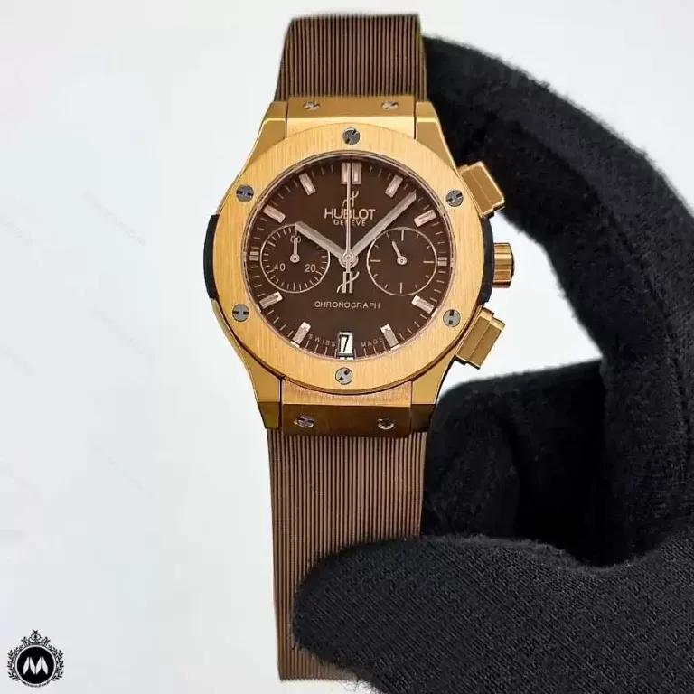 ساعت مچی زنانه هابلوت شکلاتی رزگلد Hublot Big Bang 6983