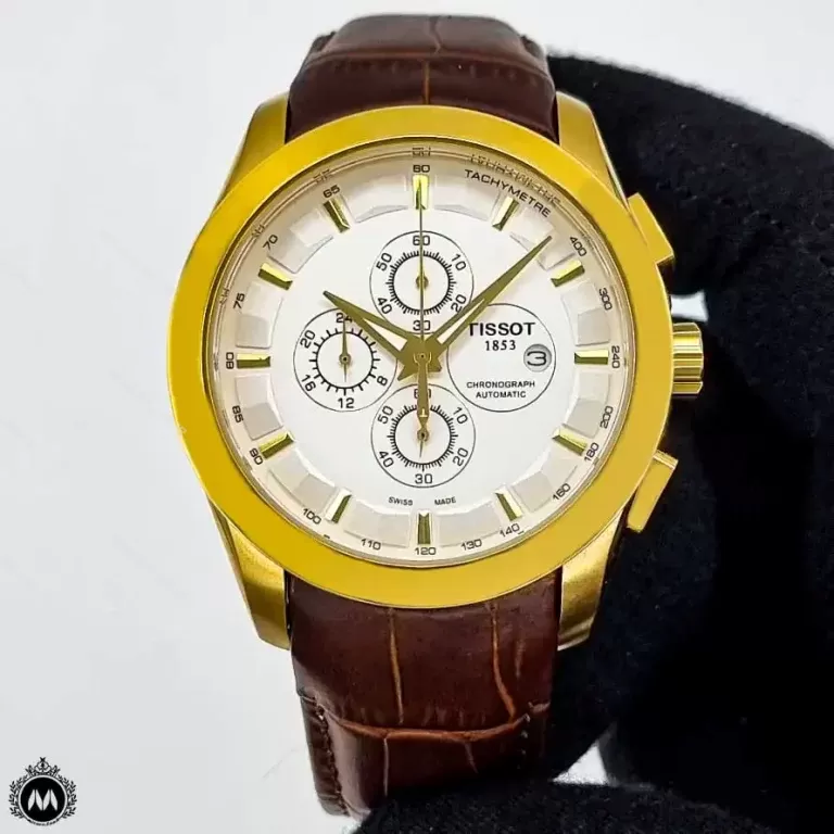 ساعت مچی تیسوت بند چرمی مردانه قهوه ای TISSOT T0356