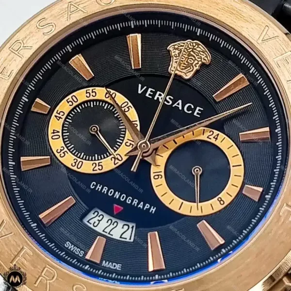 ساعت مچی ورساچه مردانه بند فلزی مشکی Versace V8678G