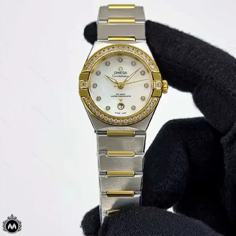 ساعت امگا زنانه کانسلیشن منهتن دور نگین Omega Constellation Manhattan 7698L