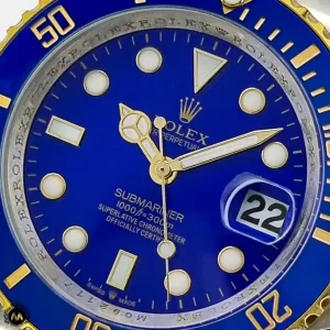 ساعت مچی رولکس ساب مارینر دورنگ طلایی صفحه آبی 89637 Rolex Submariner