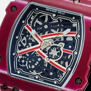 ساعت مچی ریچارد میل قاب قرمز اسکلتون Richard Mille RM1104G