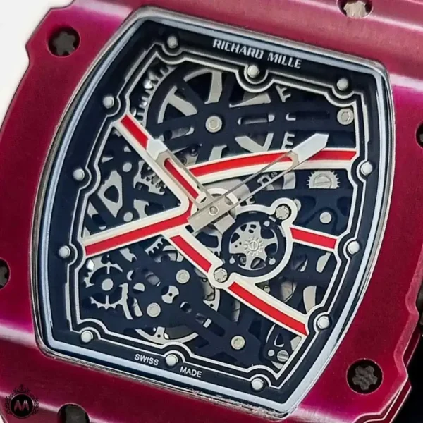 ساعت مچی ریچارد میل قاب قرمز اسکلتون Richard Mille RM1104G