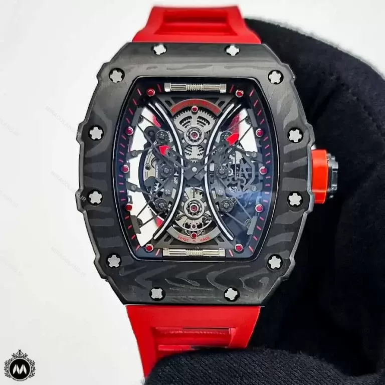 ساعت ریچارد میل مردانه بند رابر قرمز اتوماتیک Richard Mille RM893G