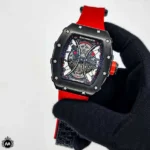 ساعت مچی ریچارد میل بند برزنتی قرمز Richard Mille RM966G