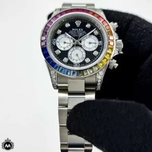 ساعت مچی رولکس مردانه دیتونا نگین هفت رنگ Rolex Daytona 7463G