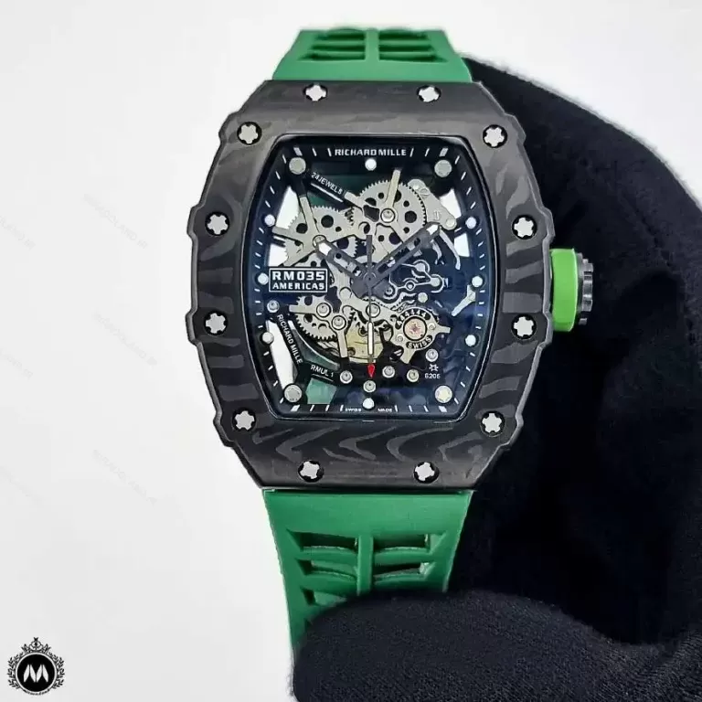 ساعت مچی ریچارد میل بند سبز اتوماتیک Richard Mille RM037