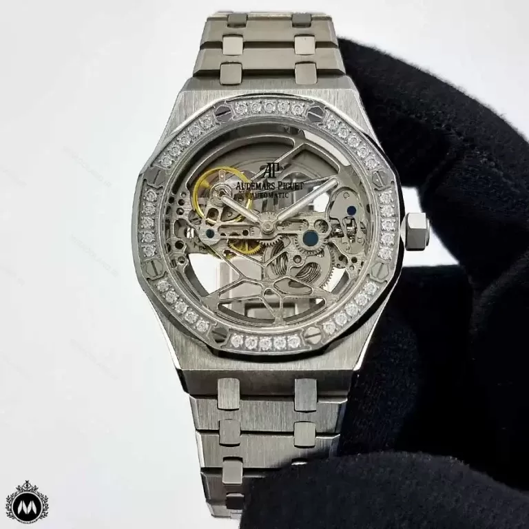 ساعت مچی ای پی مردانه اتوماتیک نقره ای Audemars Piguet Royal Oak OS9683