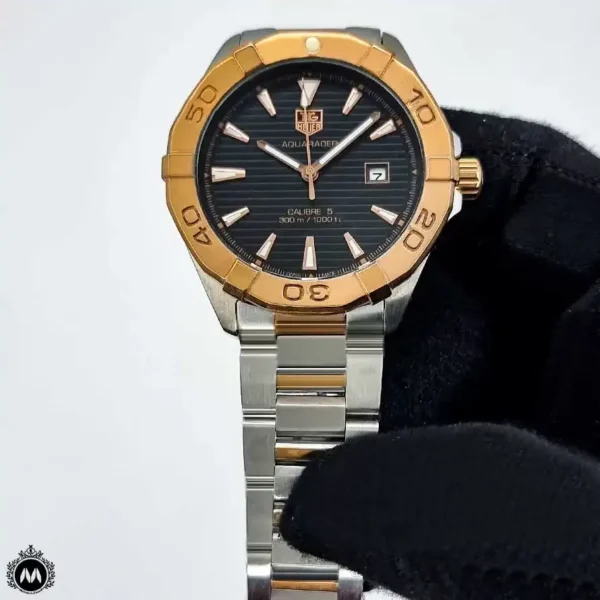 ساعت مچی تگ هویر اکواریسر صفحه مشکی اتوماتیک Tagheuer Aquaracer T5023G