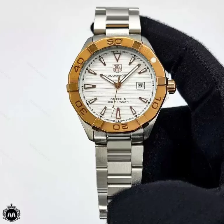 ساعت مچی تگ هویر اکواریسر صفحه سفید اتوماتیک Tagheuer Aquaracer T5024G